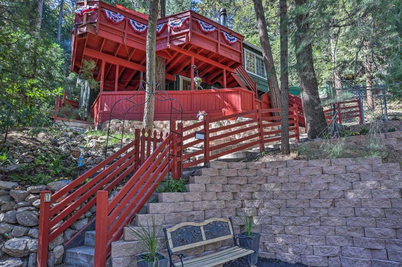 Boho Crestline Cabin, 1 Mile To Lake Gregory! Esterno foto